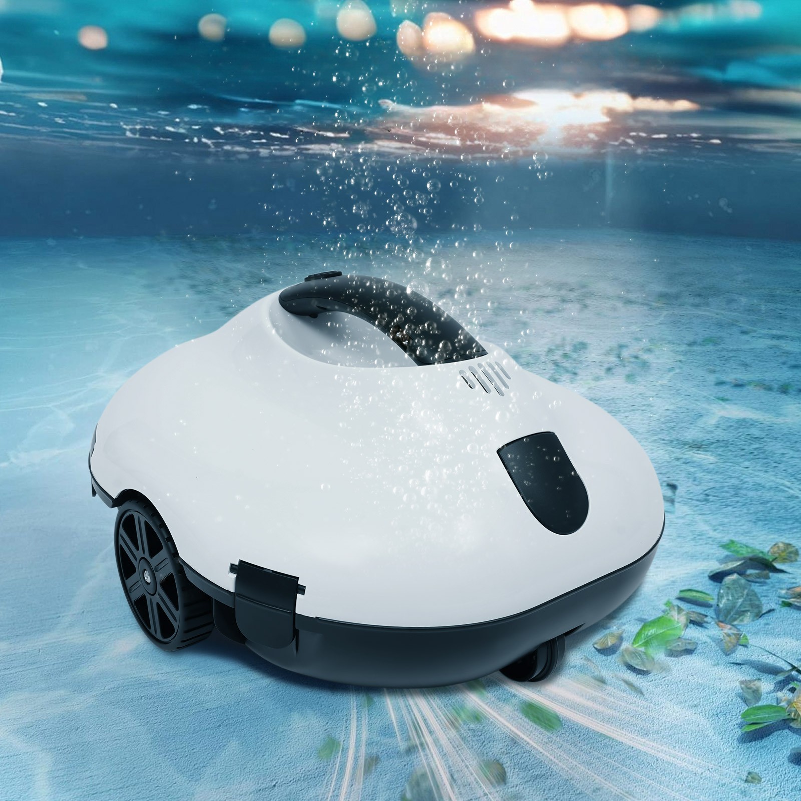 Automatic 130Min Cordless Robotic Pool Cleaner for Inground & Above Ground Pool