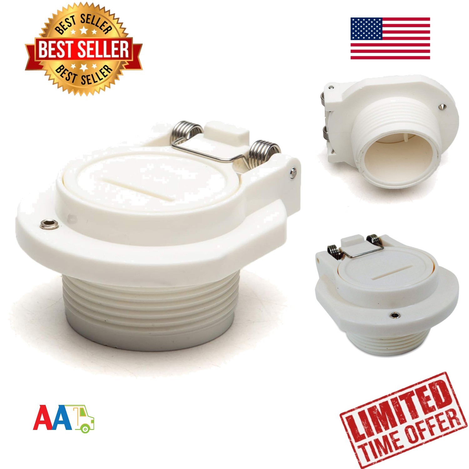 Pool Vacuum Lock Wall Fitting Replacement for Hayward Pentair Suction Pool Cl…