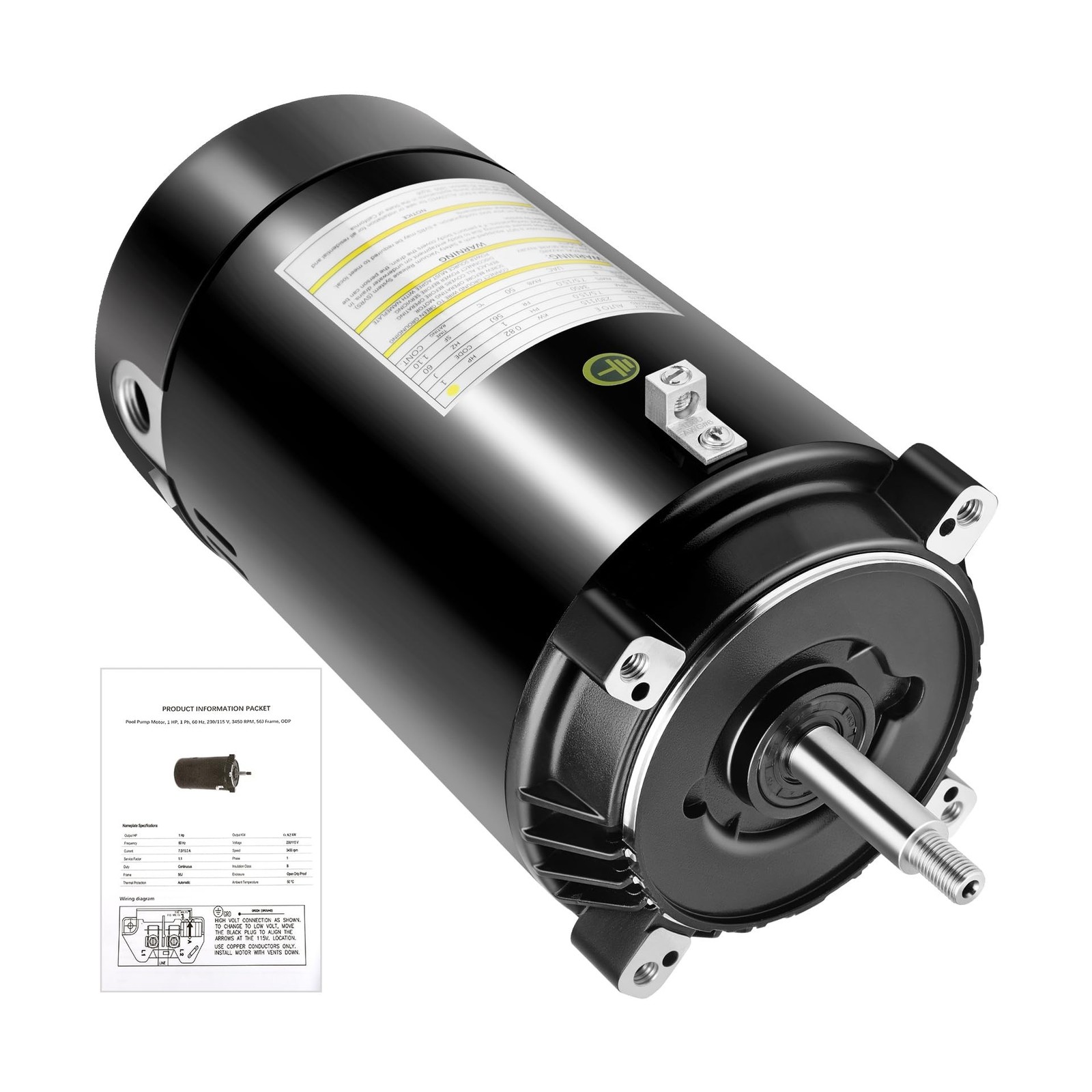 SP1610Z1MBK Pool Pump Motor 1HP, Replacement for Hayward Super Pump/Super II/…