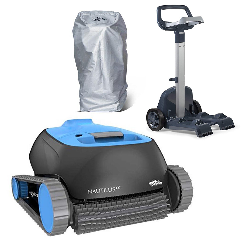 Maytronics Dolphin Nautilus CC with Caddy & Cover Inground Robotic Pool Cleaner