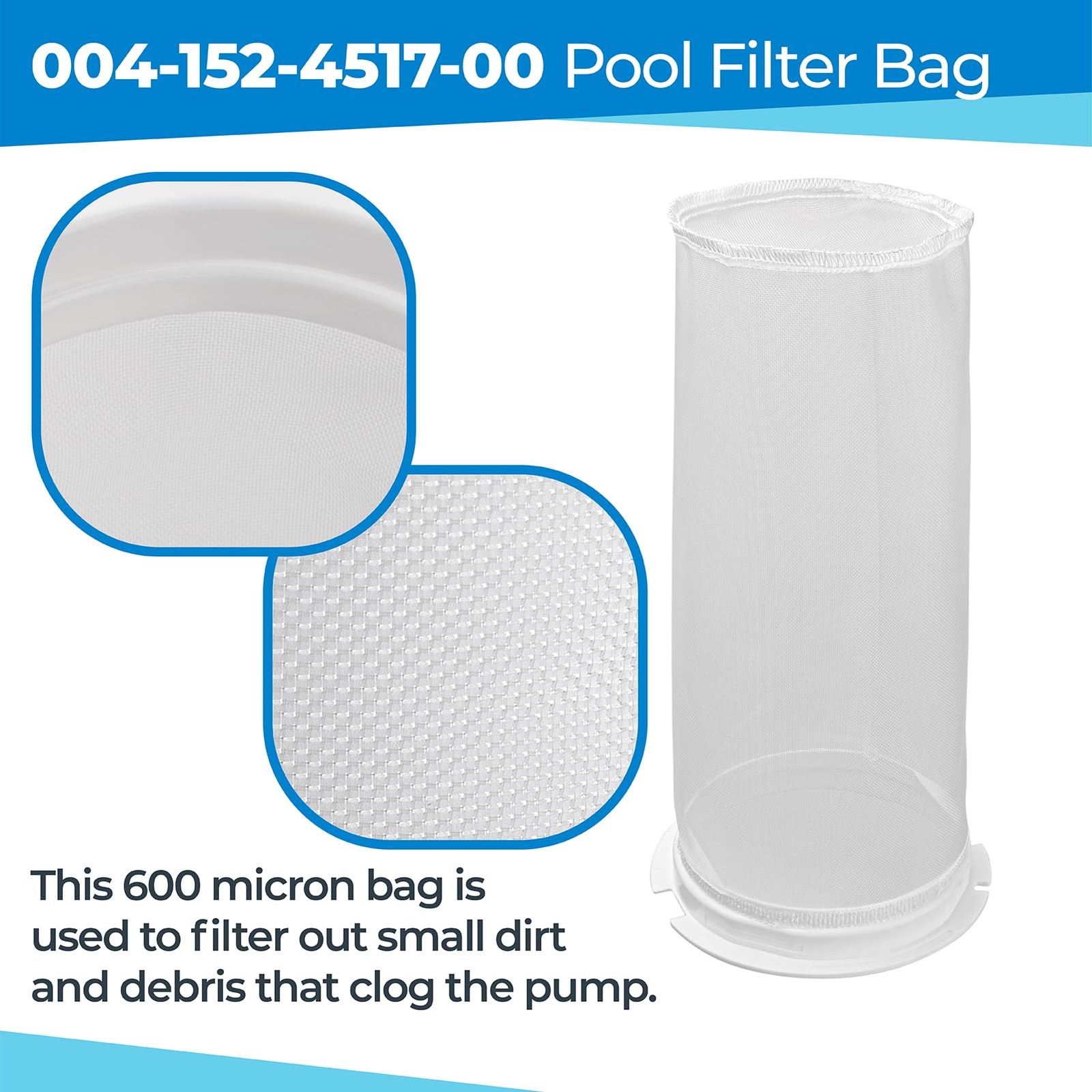 PROSOCOOL Debris Canister Fine Mesh Bag 004152451700 Replacement for WHITE
