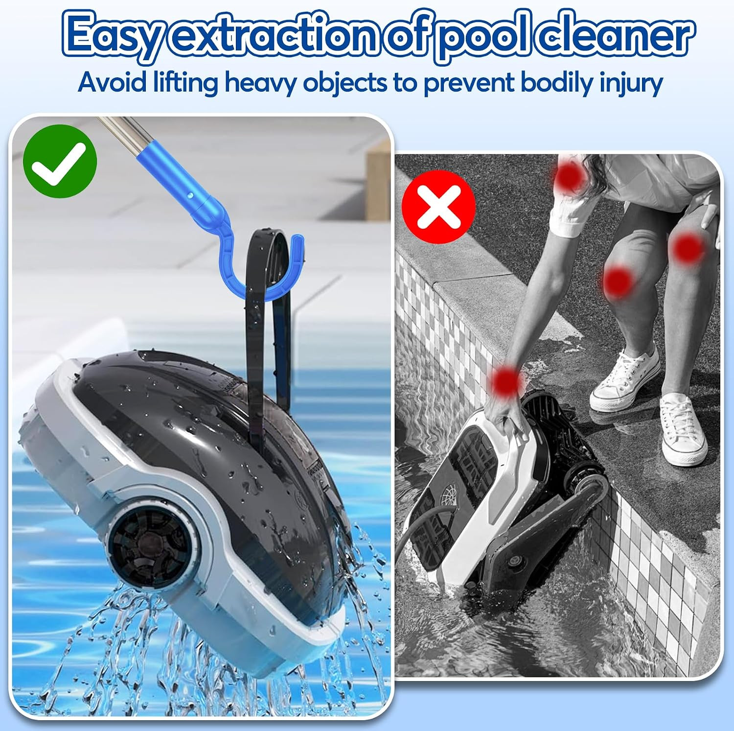 Hook for All Robotic Pool Cleaner, Accessories Bigger Hook Customized for Pool V