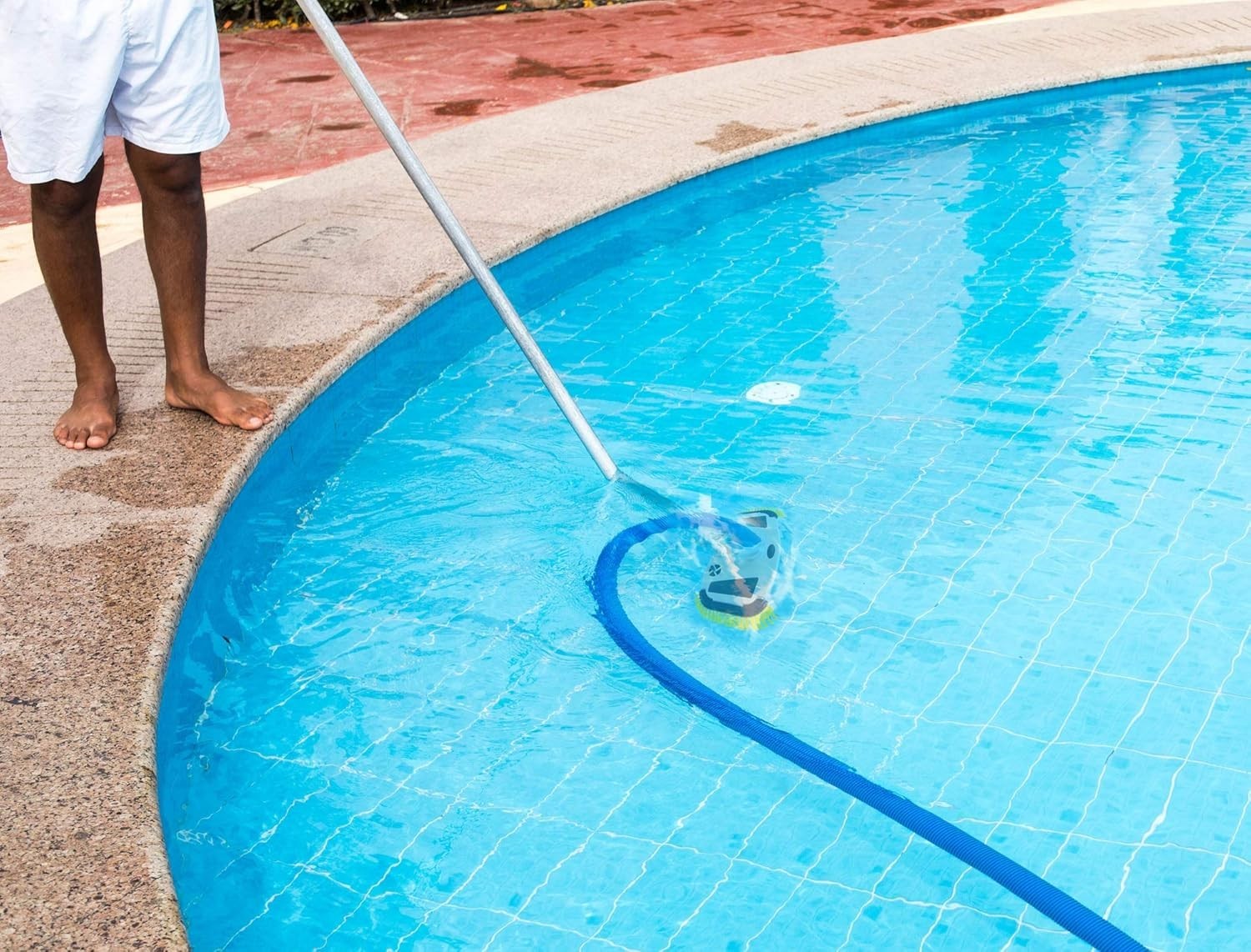 7-21 FT Telescoping Pool Vacuum Pole Aluminum Heavy Duty for Skimmers & Brushes