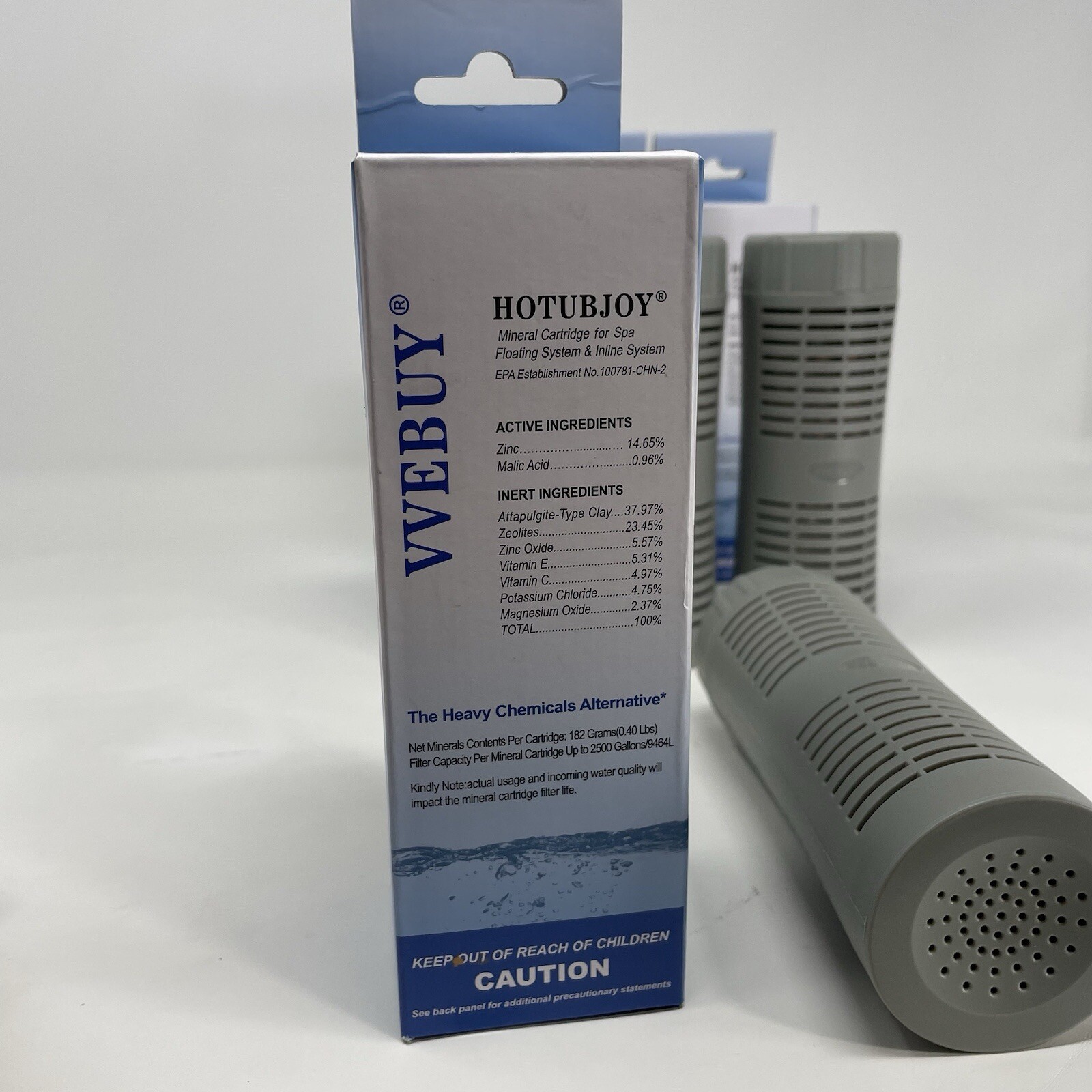 4x Webuy HOTUBJOY Spa Filter Cartridge Stick Mineral Hot Tub Purifier Pack Of 4
