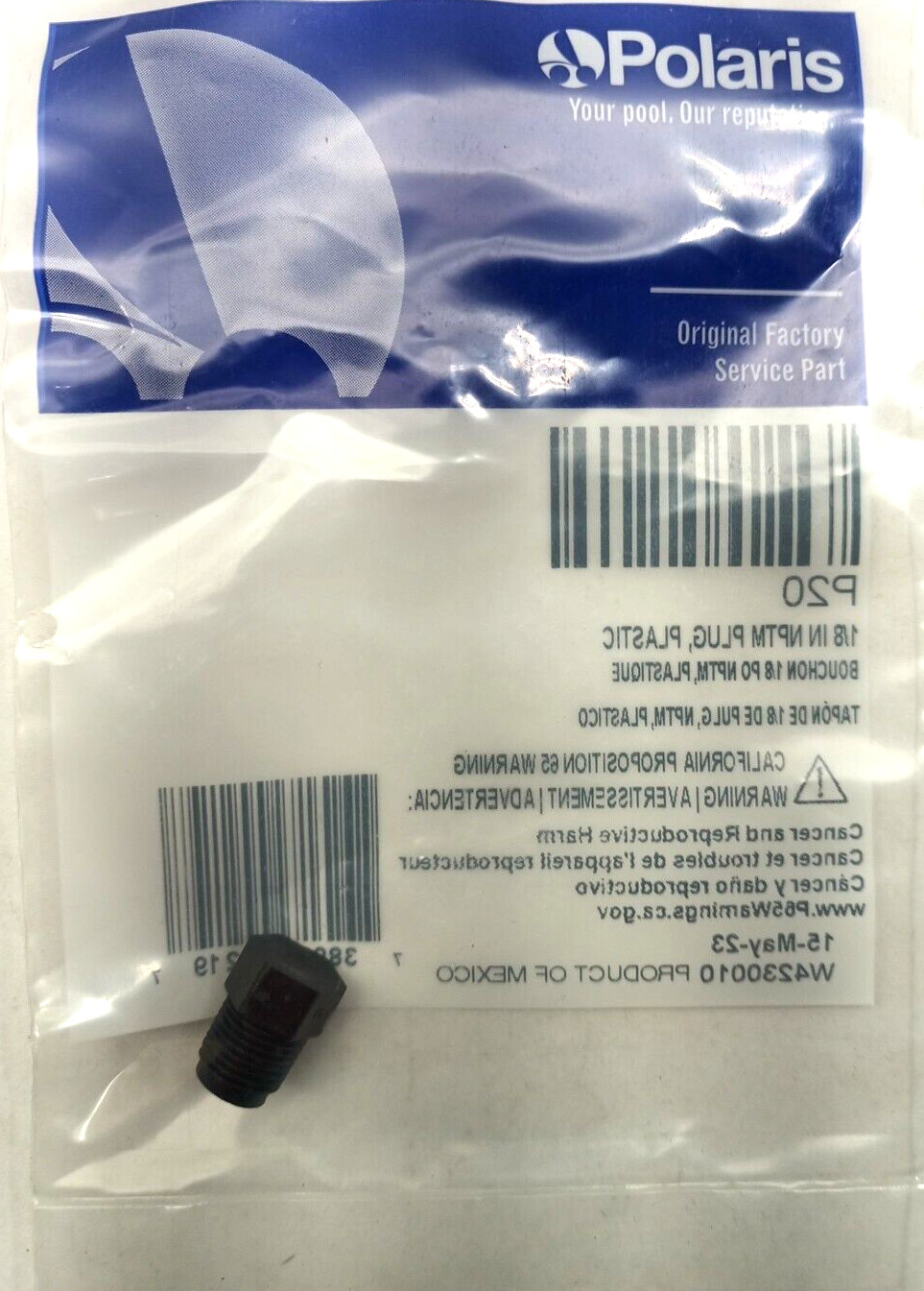 LOT OF 2 Polaris Cleaner PB4-60 Booster Pump Plug P20 P-20 1/8&Prime; Male Thread
