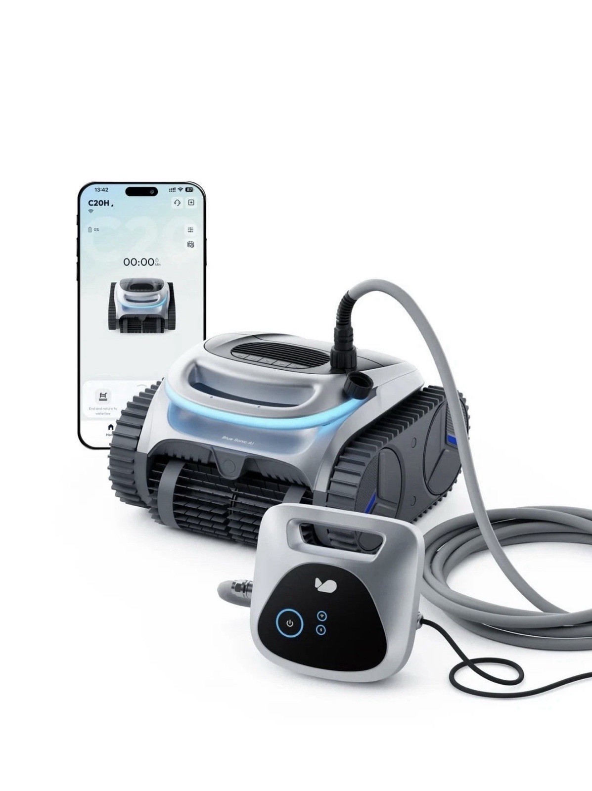 Bublue C20H Robotic Pool Cleaner Hybrid Corded/Cordless, 5200mAh, 2906 GPH, AI …