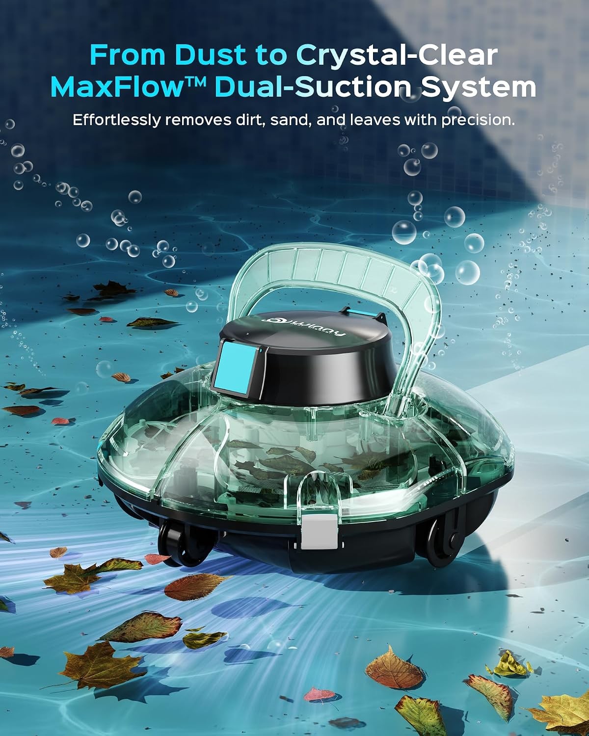 (2026 Upgrade) Cordless Pool Vacuum for above Ground Pool, Automatic Pool Cleane
