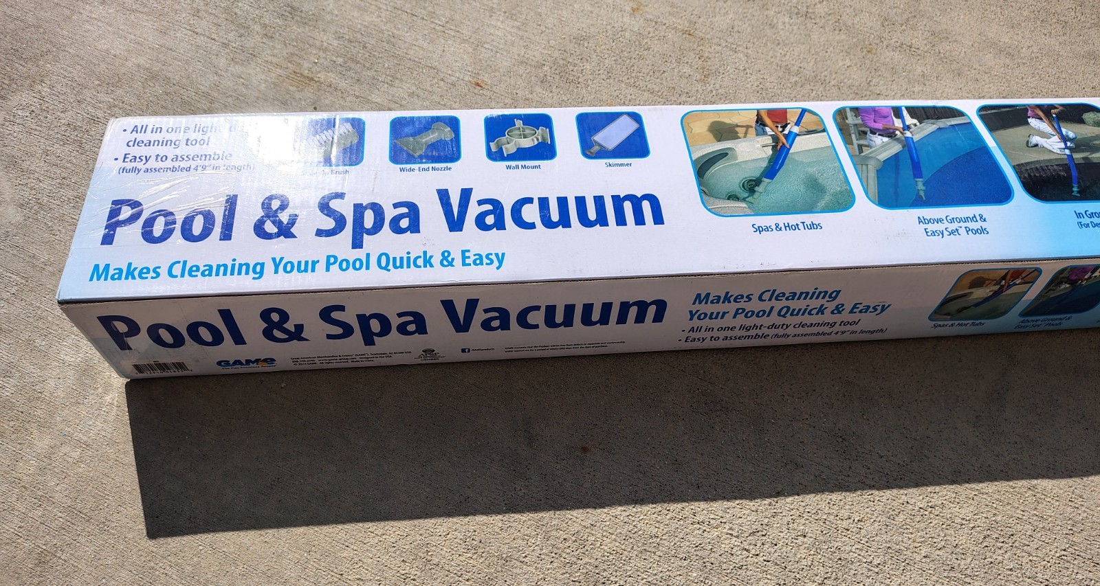 GAME 4855 Manual Handheld Swimming Pool and Spa Pump Vacuum Cleaner