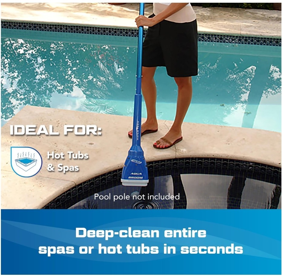 Aqua Broom Hot Tub Vacuum Cordless Spa Vac for Inflatable Above Ground &Inground
