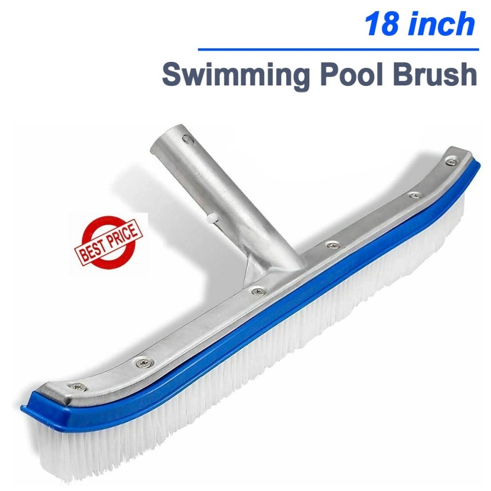 18 Inch Heavy Duty Swimming Pool Brush for Cleaning Pools Walls Tiles Floors