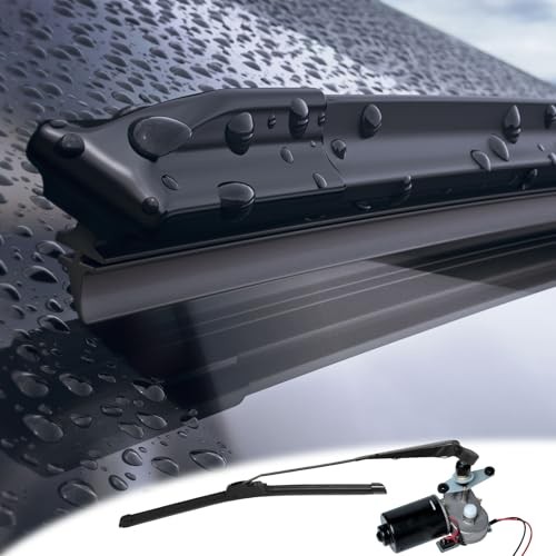 UTV Windshield Wiper Motor Kit 12V Compatible with 14&Prime; Arm + 16&Prime; Wiper Blade