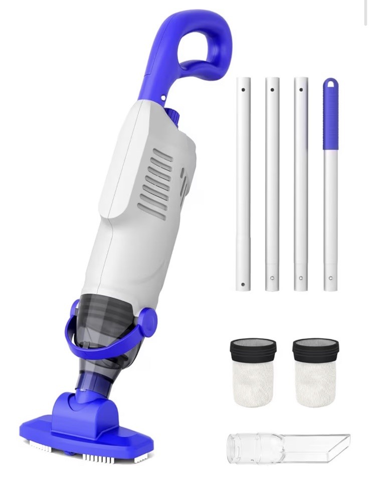 Little Shark Pool Vacuum For Above Ground Pool Hot Tub 60W 5000mAh Battery