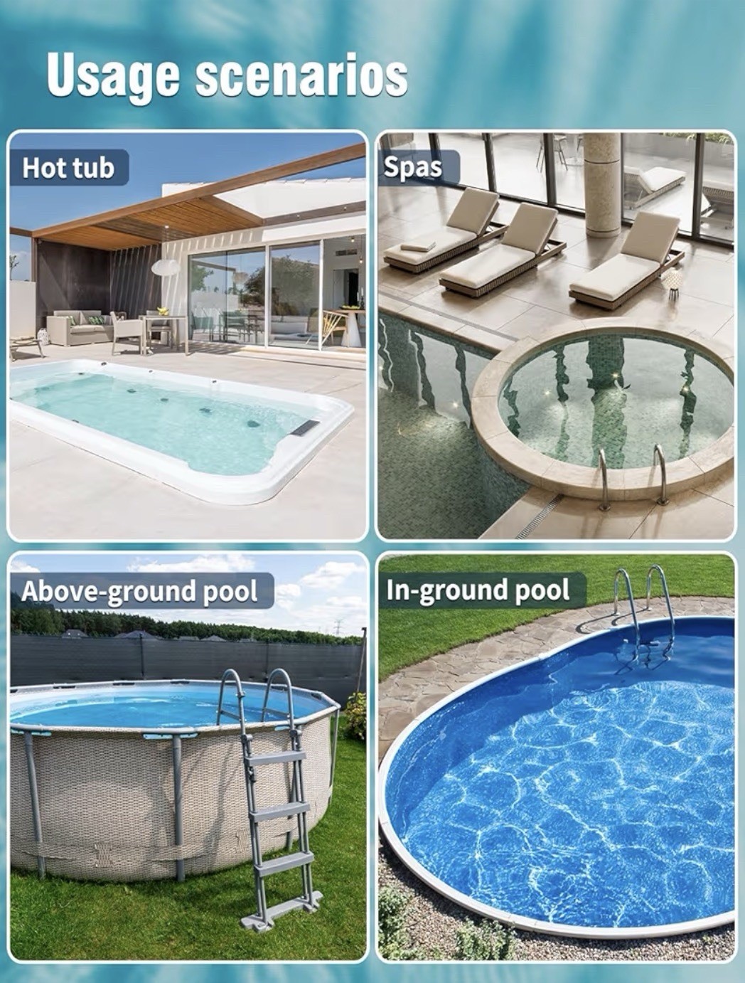 Pool Vacuum Above Ground 60w Motor,18 Gal/Min Powerful Suction 5000mAh Battery