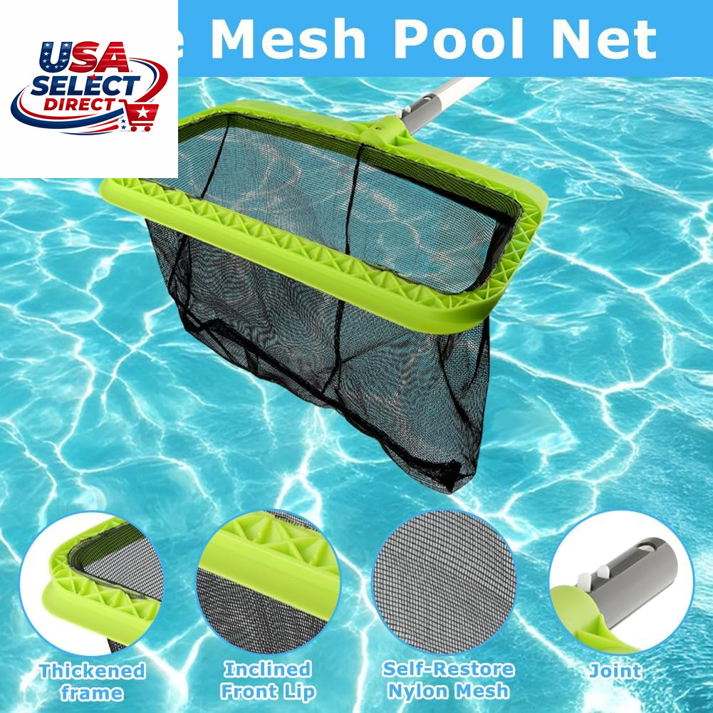 3PCS Pool Cleaning Kit – Skimmer Net, 17&Prime; Brush & Sponge Scrub