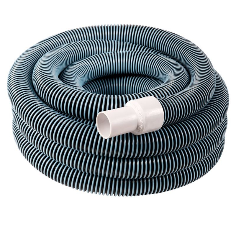 Swimming Pool Hose Vacuum Spiral Wound Swivel Cuff cleaner head EVA fitted 13m