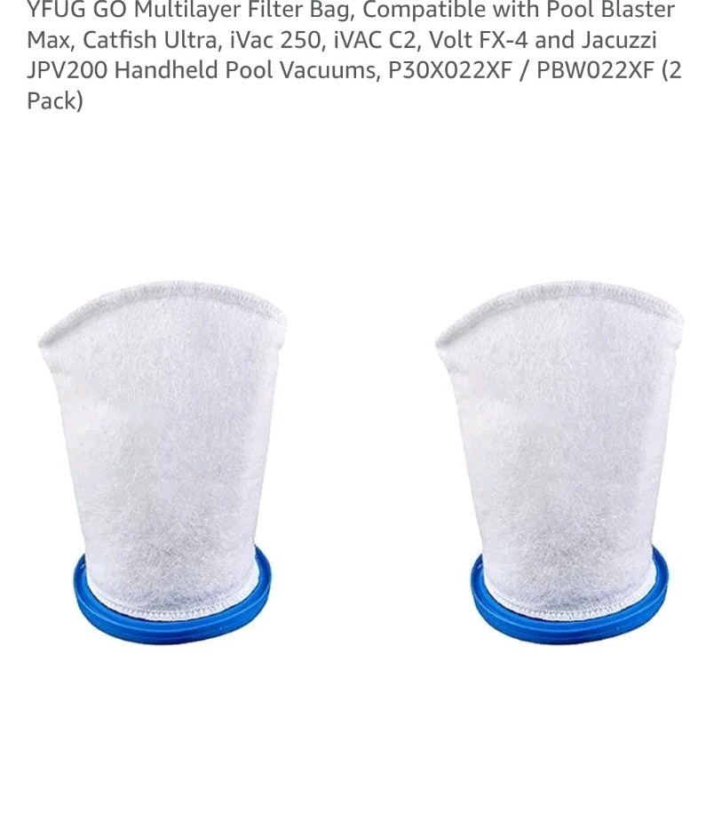 Pool Vacuum All Purpose Filter Bags Compatible with Pool Blaster Water Tech Max,