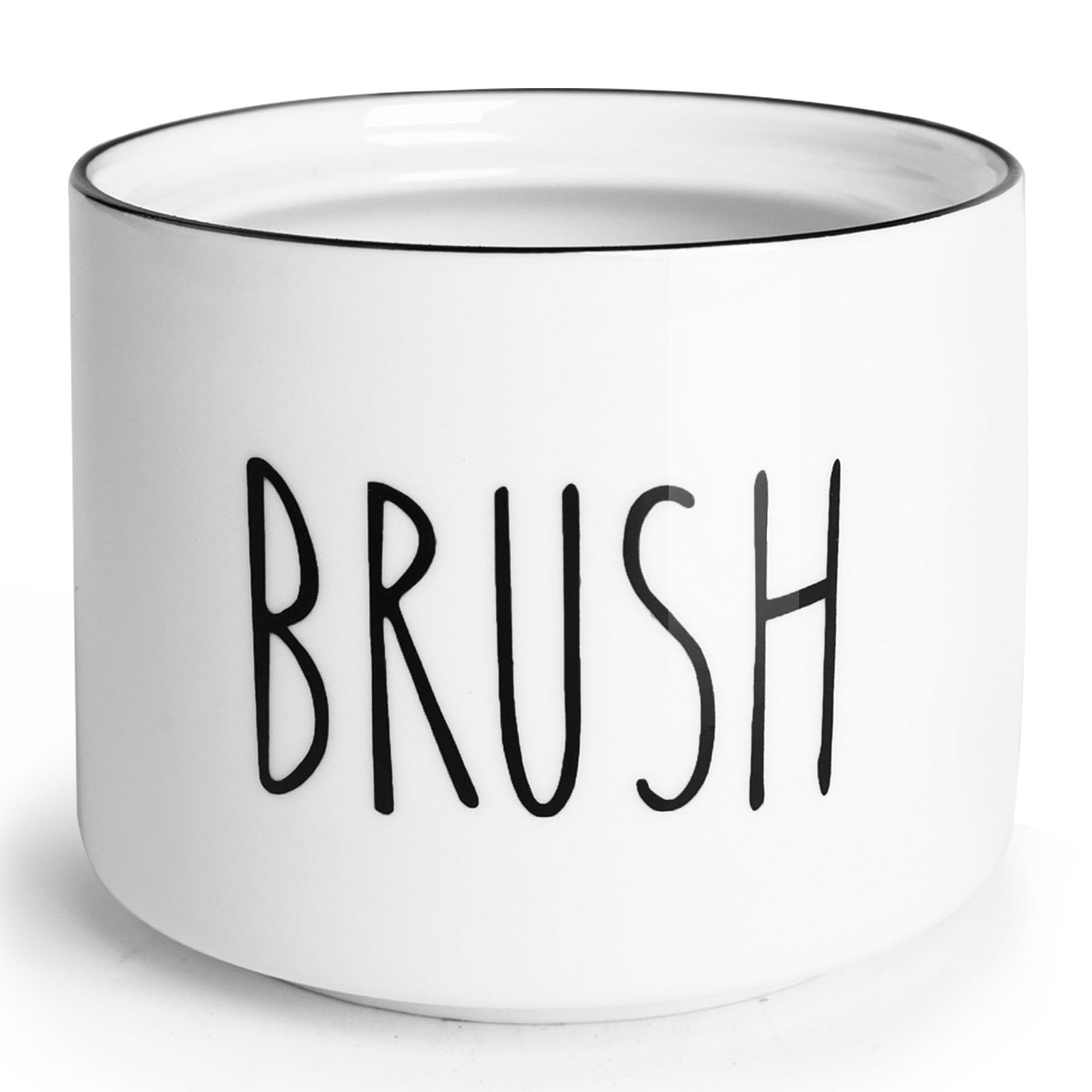 ONTUBE Ceramic Dish Brush Holder, Farmhouse Scrub Brush Holder Dishwashing Br…