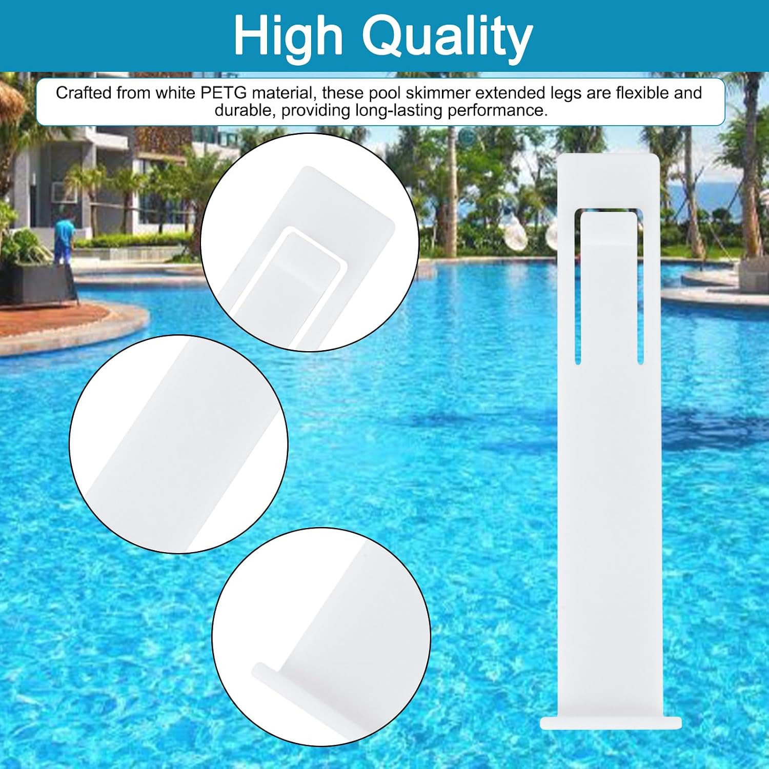 6 PCS Extended Leg Compatible with Betta SE Pool Skimmer, Pool Skimmer Leg (Whit