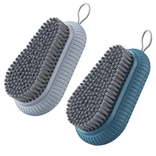 2PCS Heavy Duty Nail Brush for Fingernails – Blue & Bule & Grey