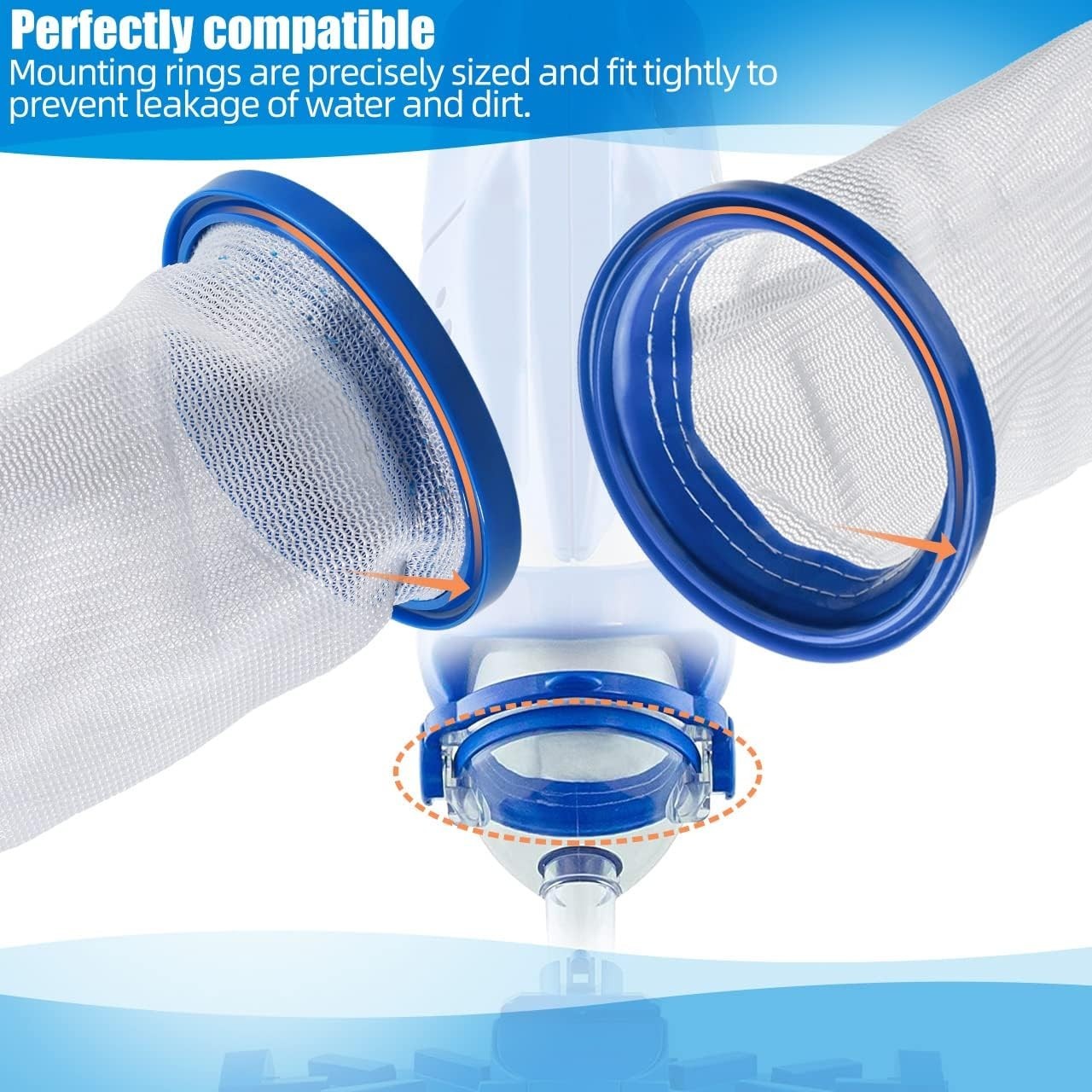 2-Pack Pool Vacuum Cleaner Reusable Filter Bag for Pool Blaster Water Tech Max &