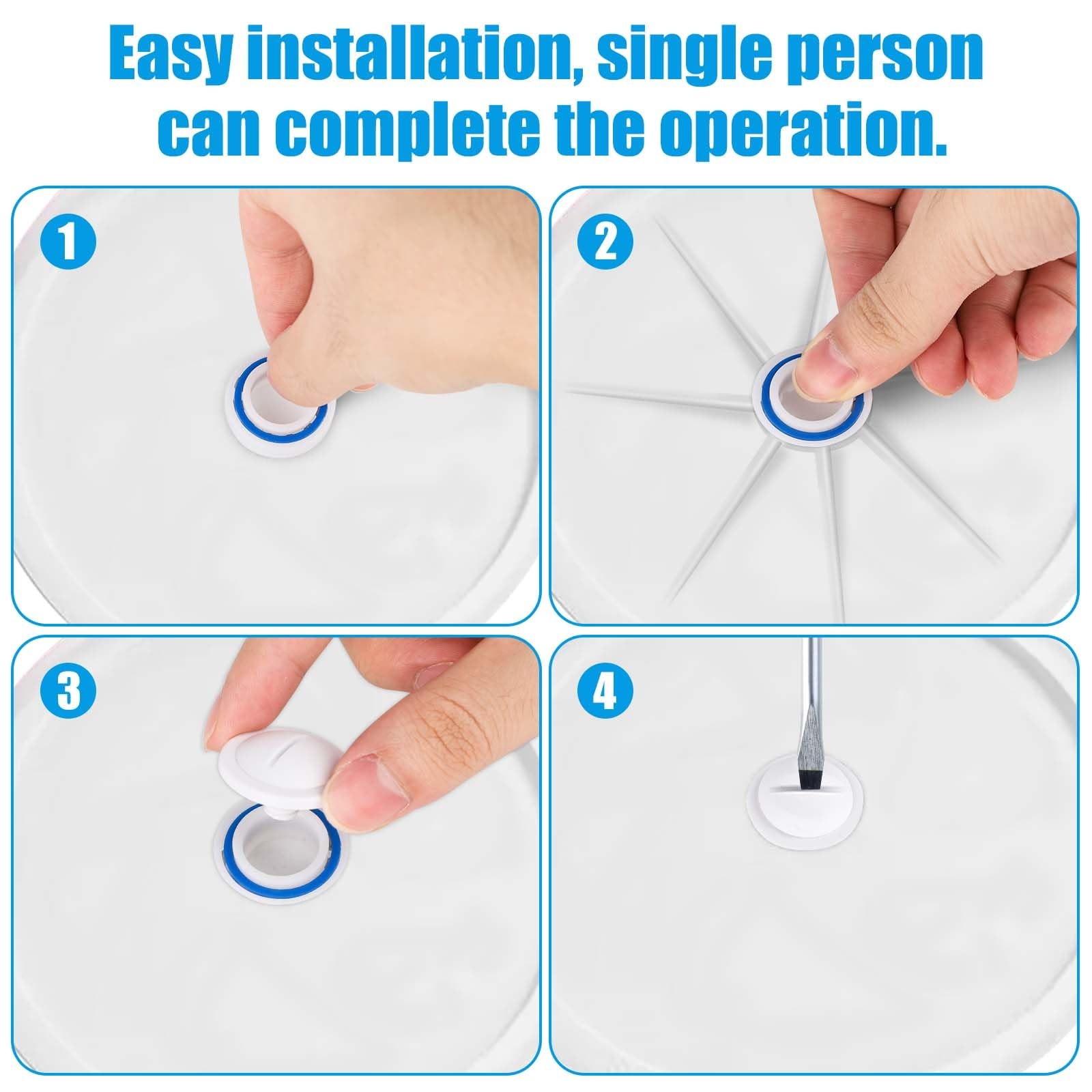 PEUTIER Pool Cleaner Rebuild Kit, 8pcs Wheel Ball Bearings, White, Compatible