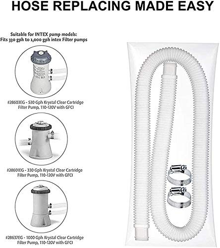 Swimming Pool Replacement 59 inches long with 1.25 diameter, White