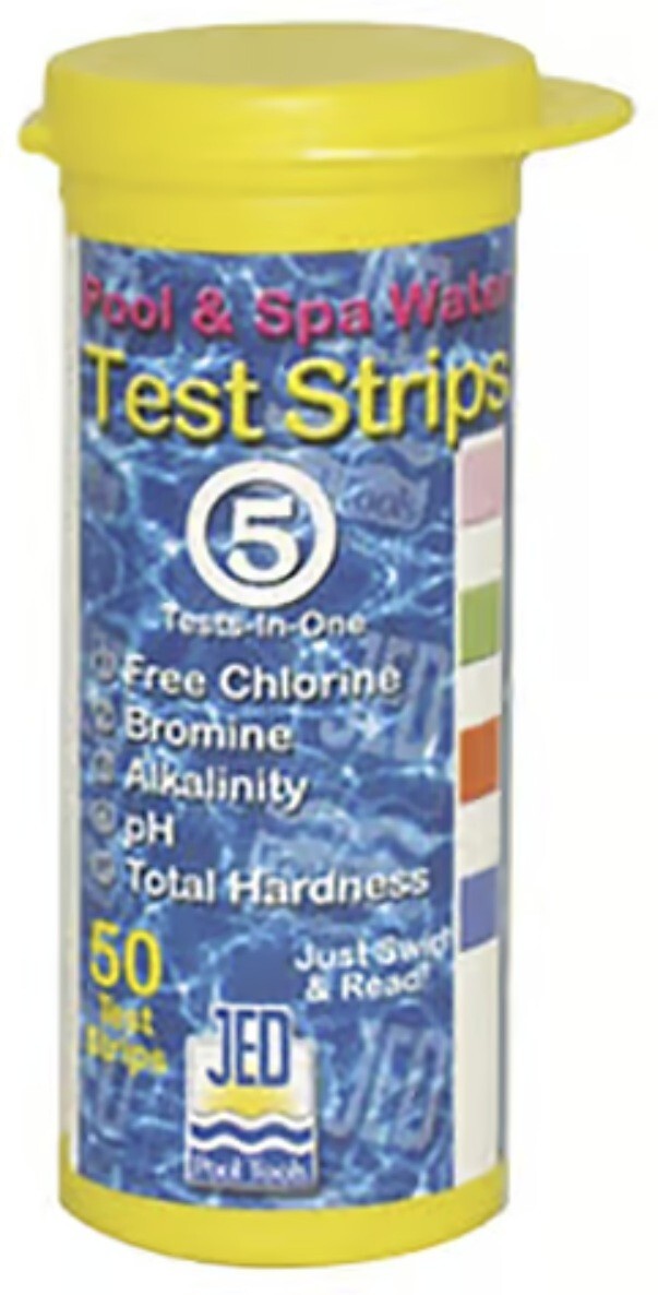 JED 00-IT490 5-Factor Water Test Strips for Swimming Pool & Spa, 50 Count