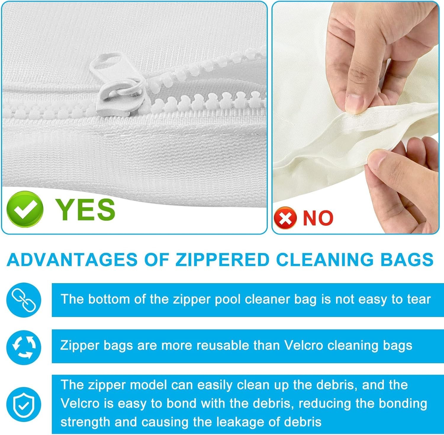 Efficiently Designed Leaf Bags 2 Pack for Polaris Cleaners – Zippered & Reusable