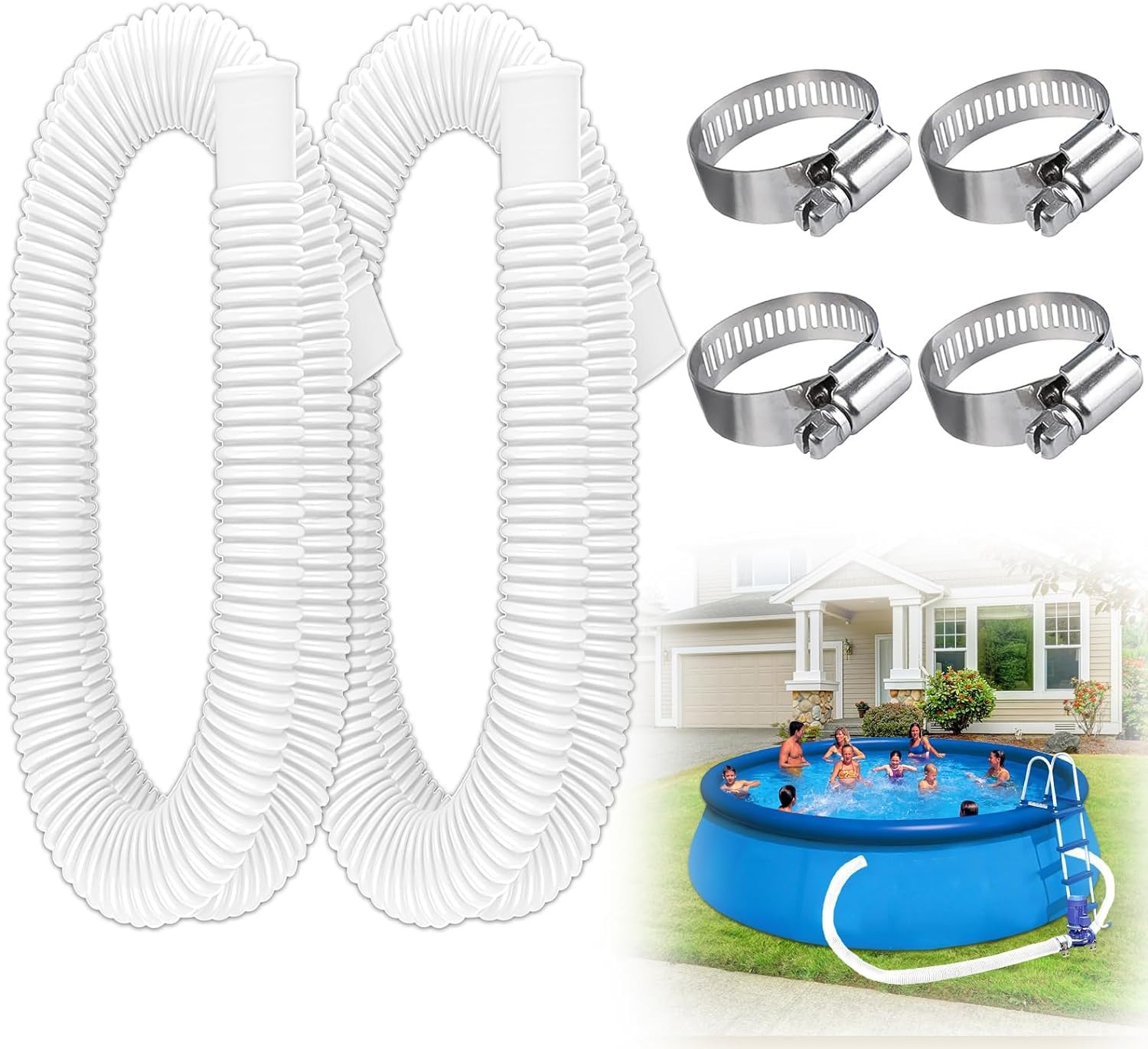 Pool Hose Replacement 1.25Inches Diameter 1.25 x 59 inches