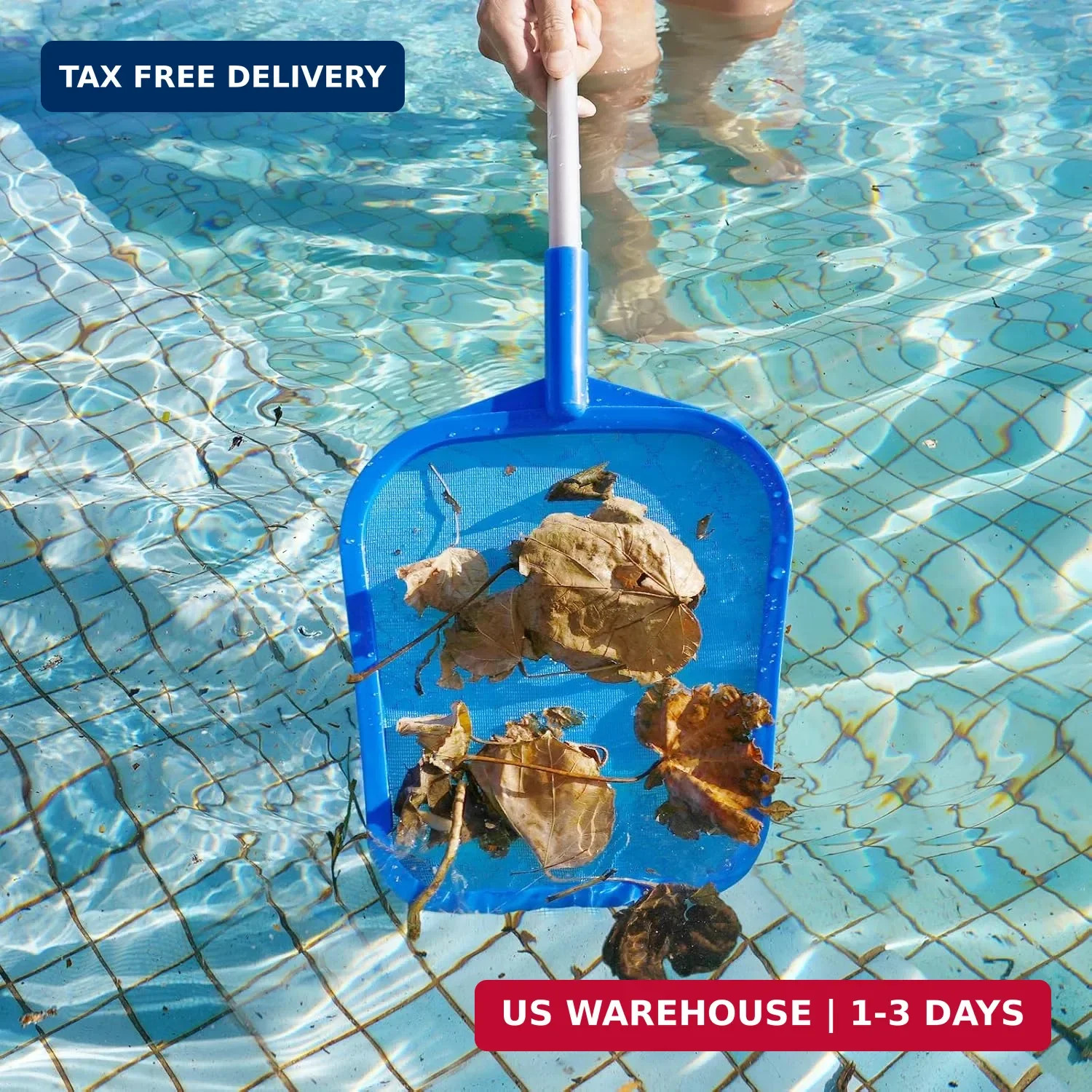 Tavaleu Pool Skimmer, Hot Tub Skimmer Spa Net with Pole, 26 », Ultra Fine Mesh S