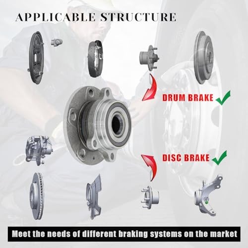 Front Left/Right Wheel Bearing Hubs Assembly Compatible with Audi A3 Q3 TT