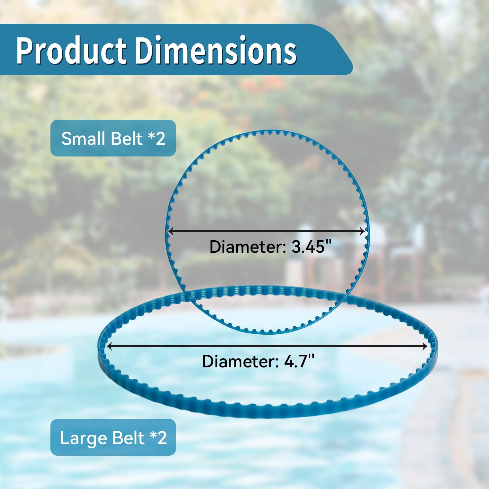 9-100-1017 Large & Small Belt Pool Cleaner Parts Replacement Kit Compatible w…