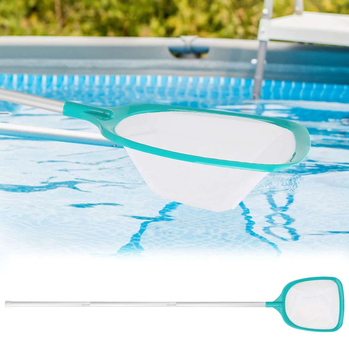 Heavy Duty Pool Skimmer Net Fine Mesh Leaf Rake Swimming Pool Cleaning Tool New