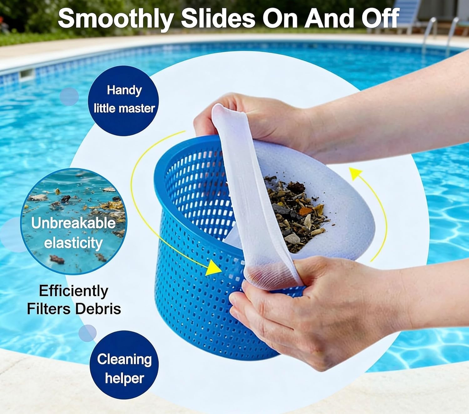 40 Pack Pool Skimmer Socks Fine Mesh Filter Basket Socks Free Shipping