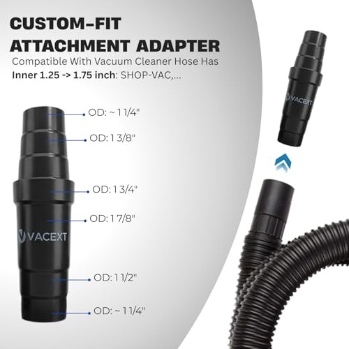 Vacuum Attachment Adapter Kit- Vacuum Hose Adapter – Pool Supply 1-1/4&Prime; or 1