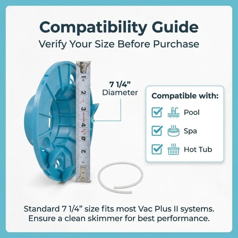 Vacuum Plus Two Plate Assembly 7 1 4 Inch For Swimming Pool Cleaner