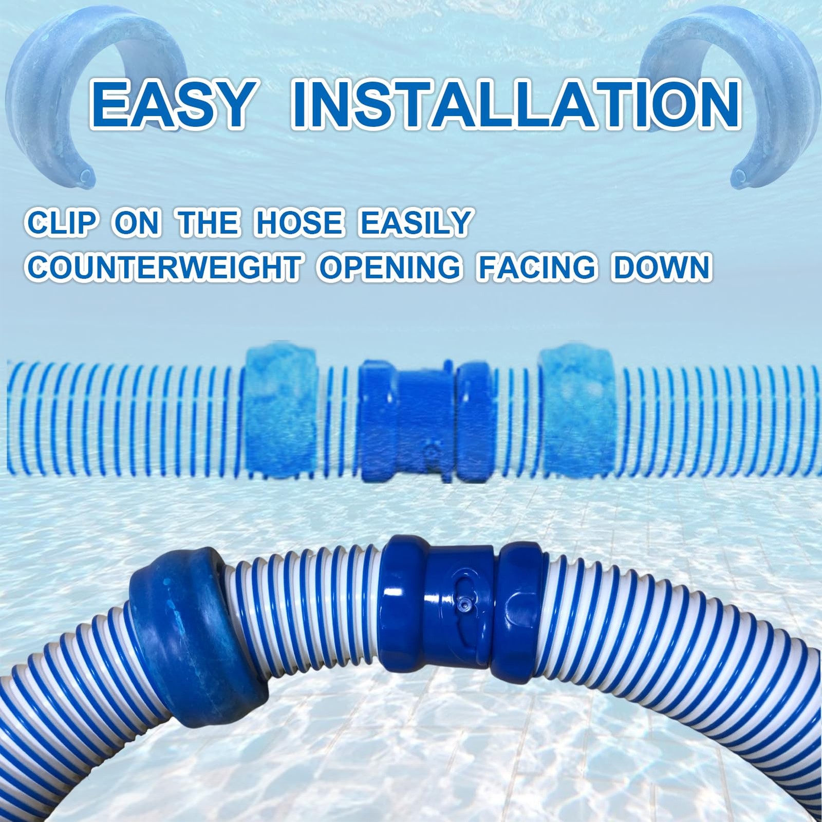 10 Pack Universal Pool Hose Weights for The Pool Cleaner with Zodiac Baracuda…