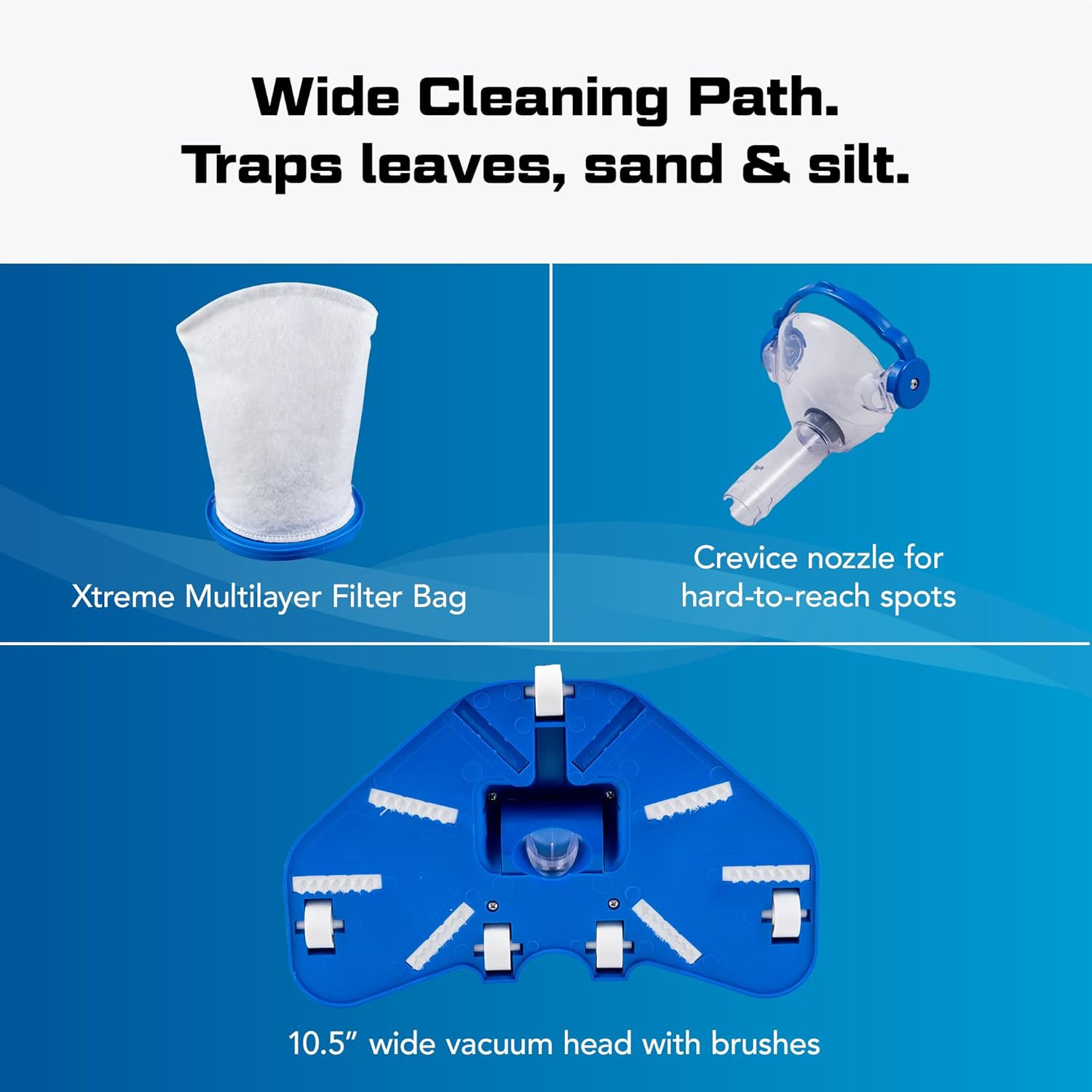 Max Cordless Pool Vacuum for Deep Cleaning & Strong Suction, Handheld Rechargeab