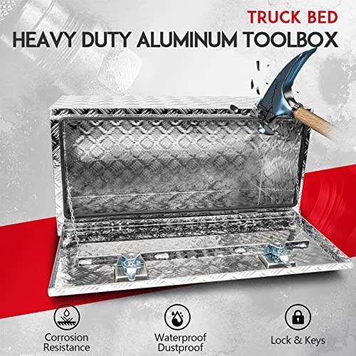 36&Prime; x 18&Prime; x 18&Prime; Truck Tool Box Pickup Truck Bed Toolbox Heavy 36*18*18 Silver