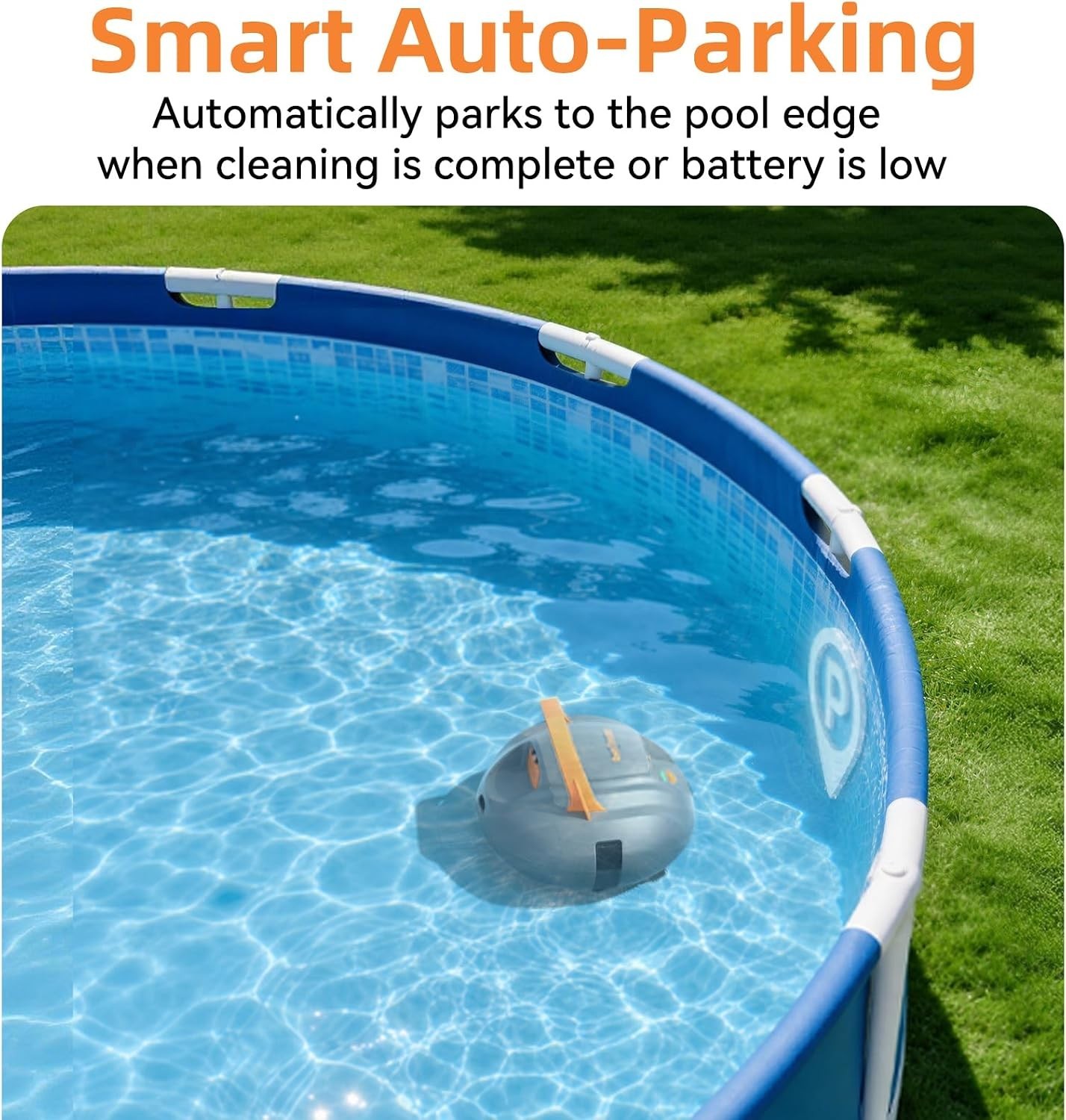 Powerful Dual-Motor Pool Cleaner – Easy Push Button Operation, Cordless Design