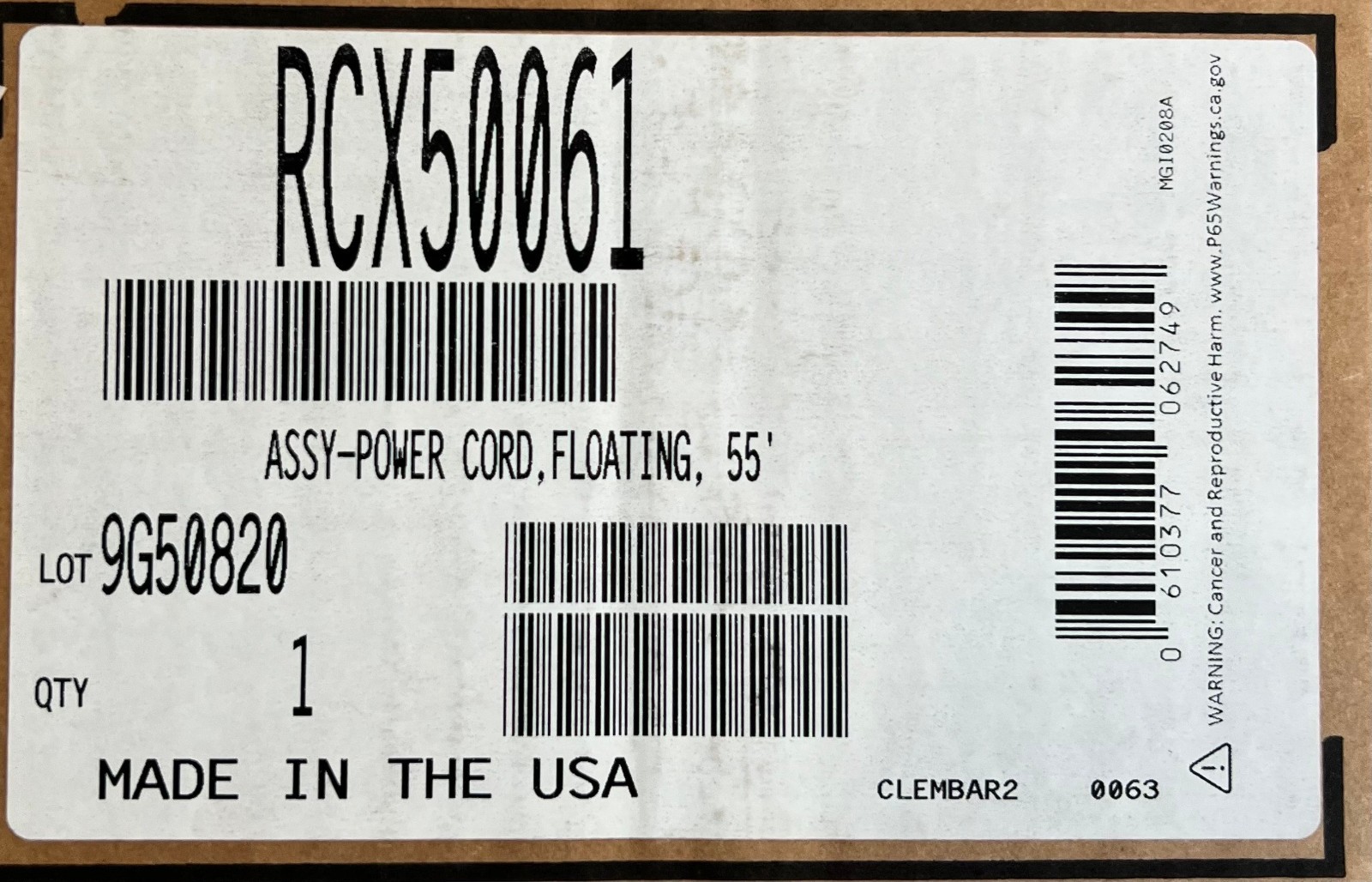 HAYWARD RCX50061 FLOATING CABLE 50&prime;