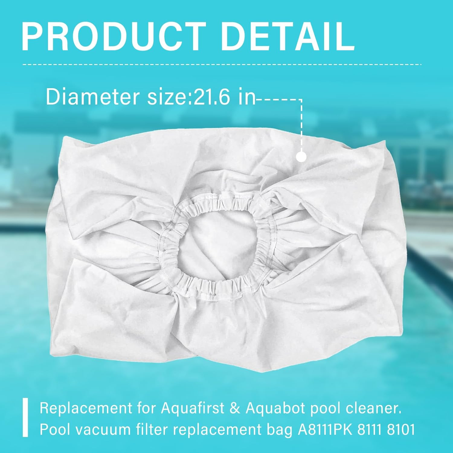 Pool Cleaner Filter Bag Replacement for Aquafirst & Aquabot Pool Cleaner 8111 81