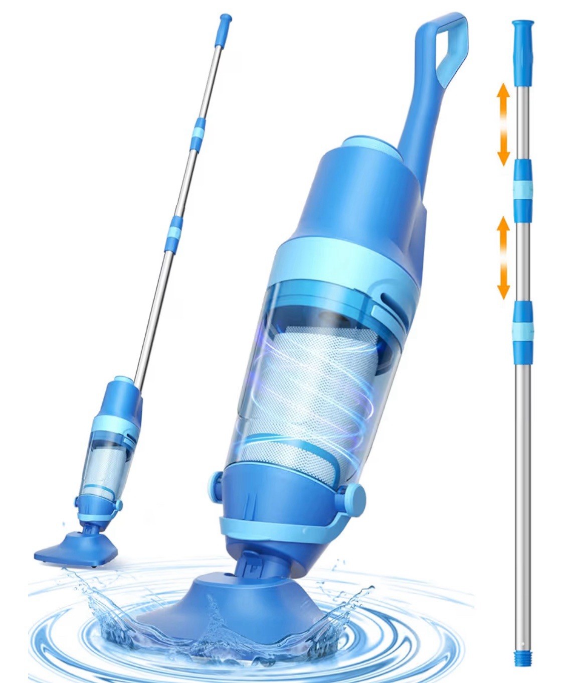 Swolace Cordless Pool Vacuum Cleaner 1427 GPH Rechargeable Above Ground Inground