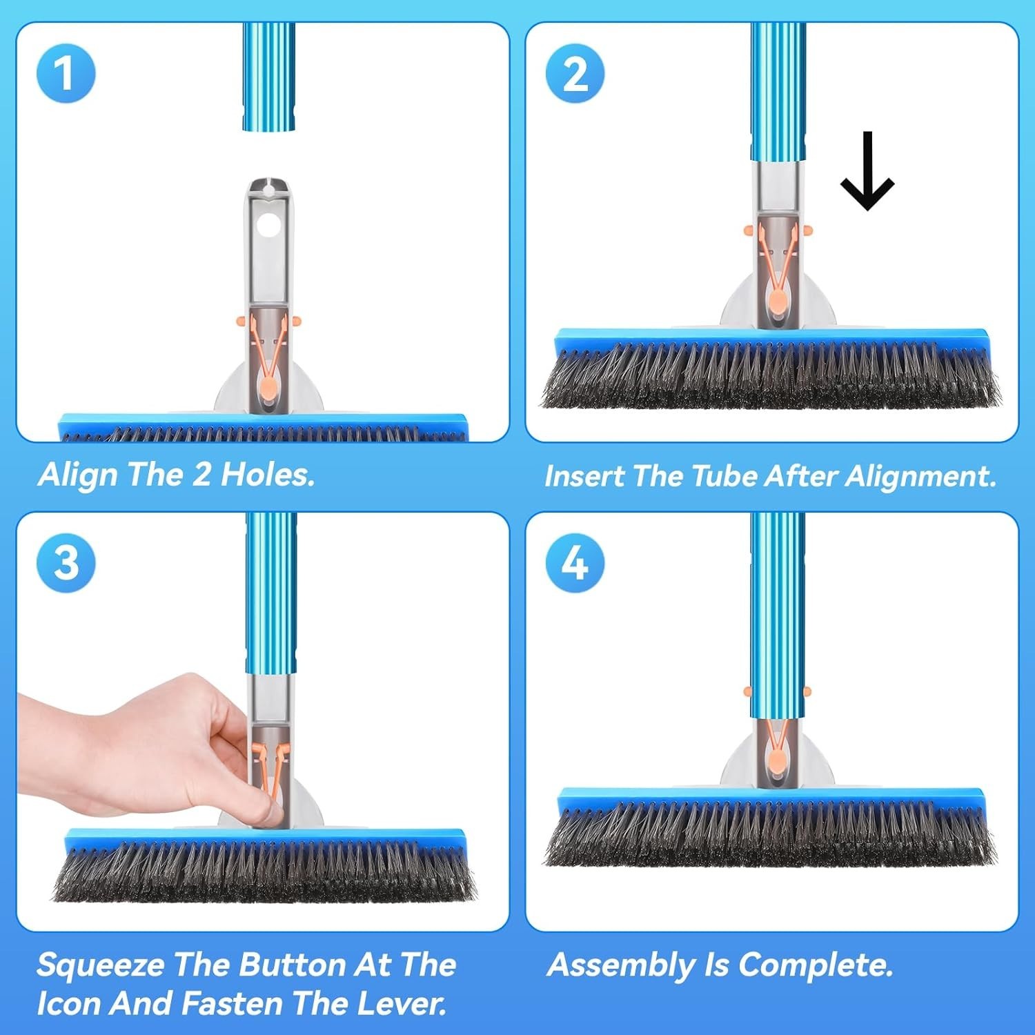 Heavy Duty 10-Inch Stainless Steel Pool Brush for Concrete & Gunite Walls