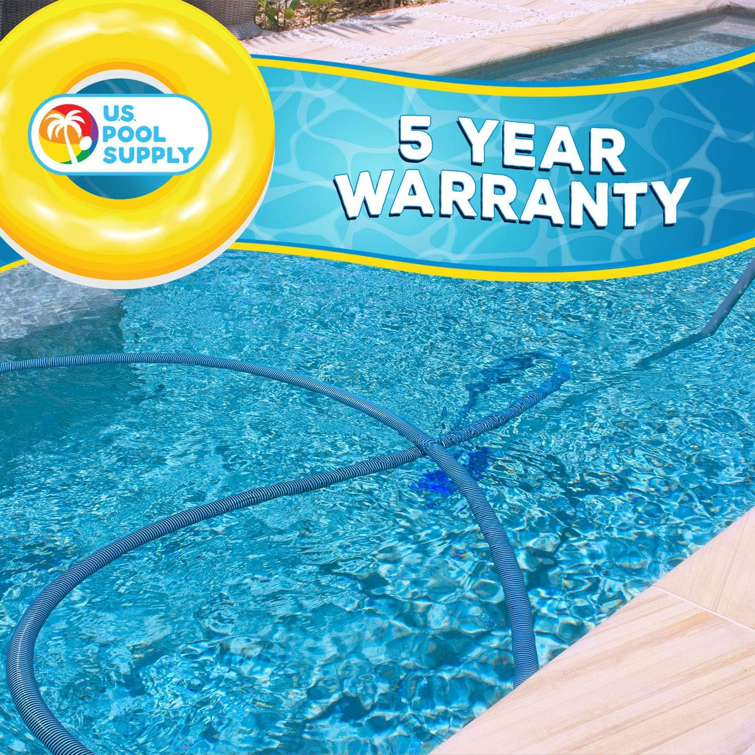 1-1/2&Prime; X 30 Foot Professional Heavy Duty Spiral Wound Swimming Pool Vacuum Hose