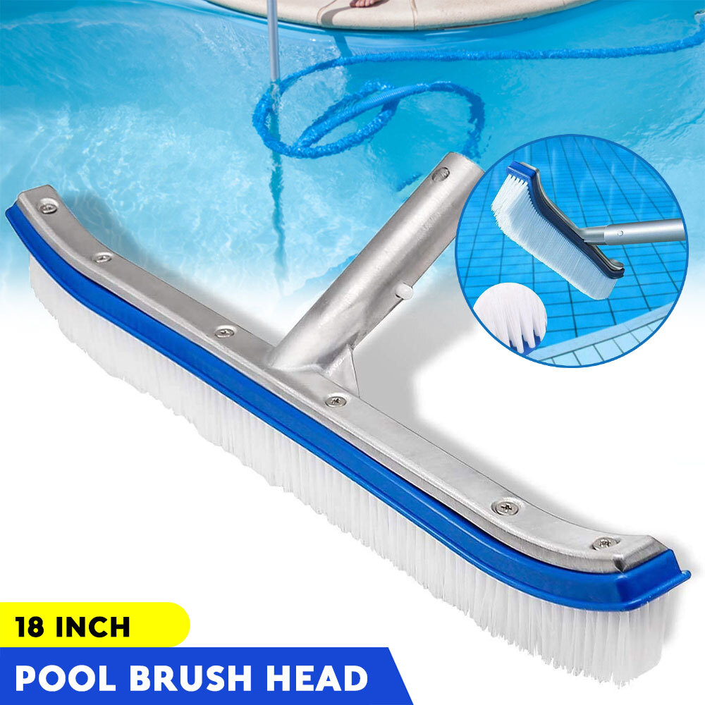 Swimming Floor & Wall Pool Brush, Heavy Duty Clean Swimming Pool Brush Head