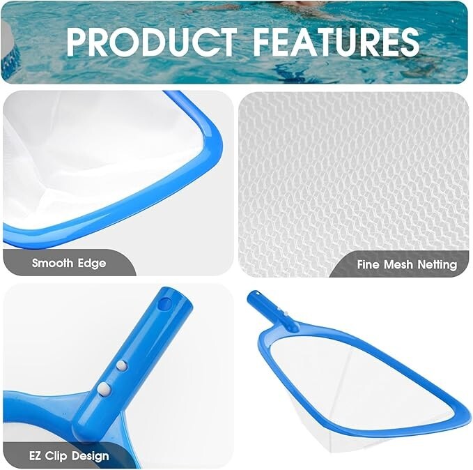 Kit de limpieza de piscinas de 3 piezas cepillo de piscina de 12,5 » con extremo