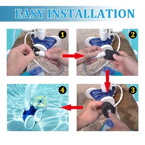 Polaris Tail Scrubber – 12 Pack Pool Hose Scrubbers – Sweep Sponge
