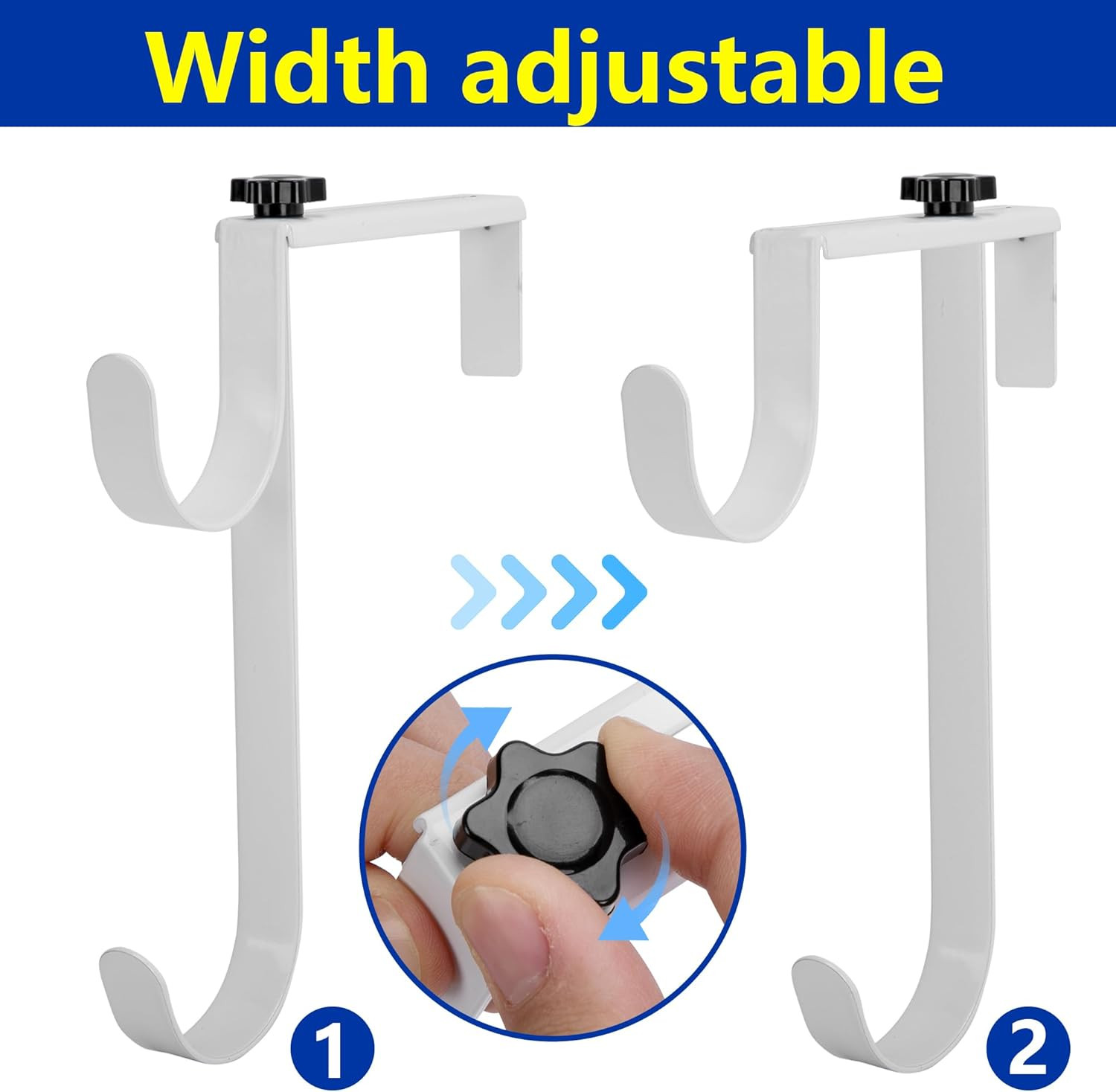 2 Pcs Double Pool Fence Hooks for Pool Equipment, Adjustable Pool Pole Hanger Ho