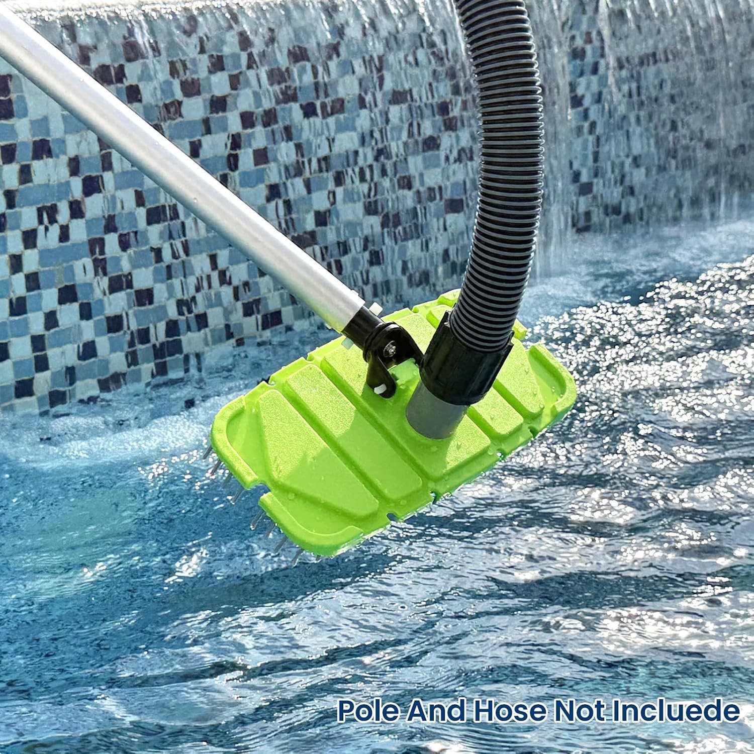 Weighted Flexible Pool Vacuum Head with Smart Swivel Handle for Deep Cleaning